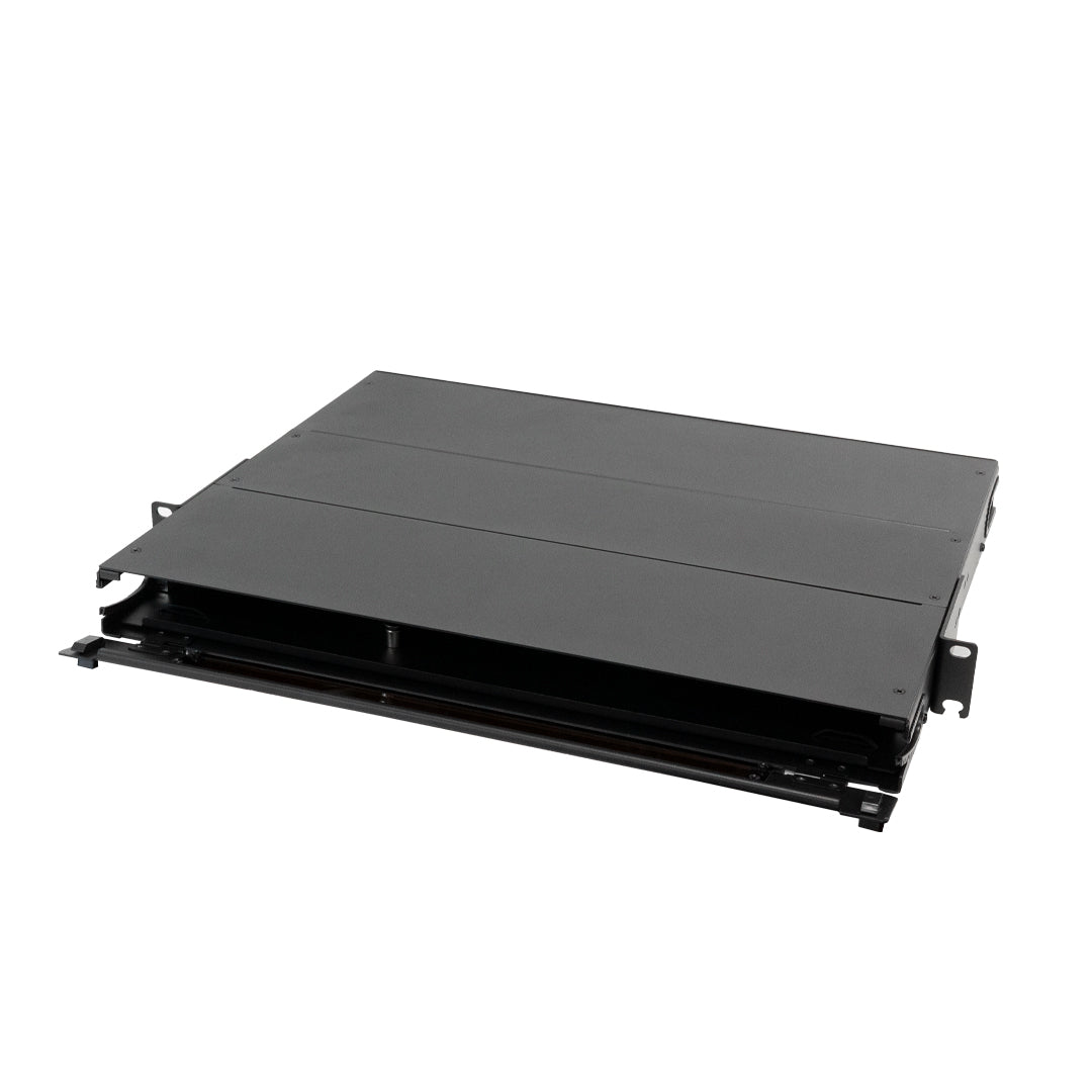 1U Premium LGX Style Sliding Panel (holds 3 cassettes) - Black – Generic – LGX Fiber Optic Patch Panels, Cassettes & Enclosures (photo 2)