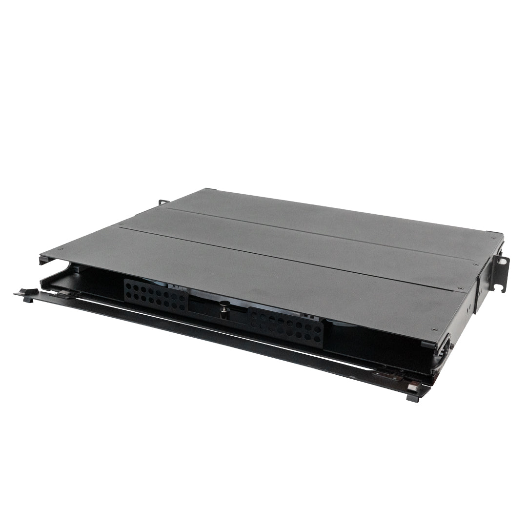 1U Premium LGX Style Sliding Panel (holds 3 cassettes) - Black – Generic – LGX Fiber Optic Patch Panels, Cassettes & Enclosures (photo 5)
