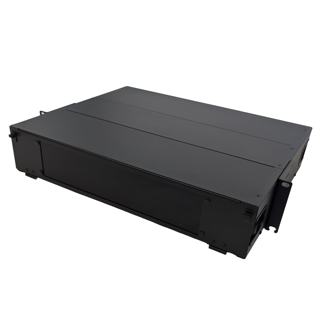 2U Premium LGX Style Sliding Panel (holds 6 cassettes) - Black – Generic