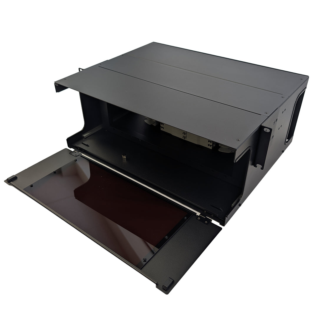 4U Premium LGX Style Sliding Panel (holds 12 cassettes) - Black – Generic – LGX Fiber Optic Patch Panels, Cassettes & Enclosures (photo 2)