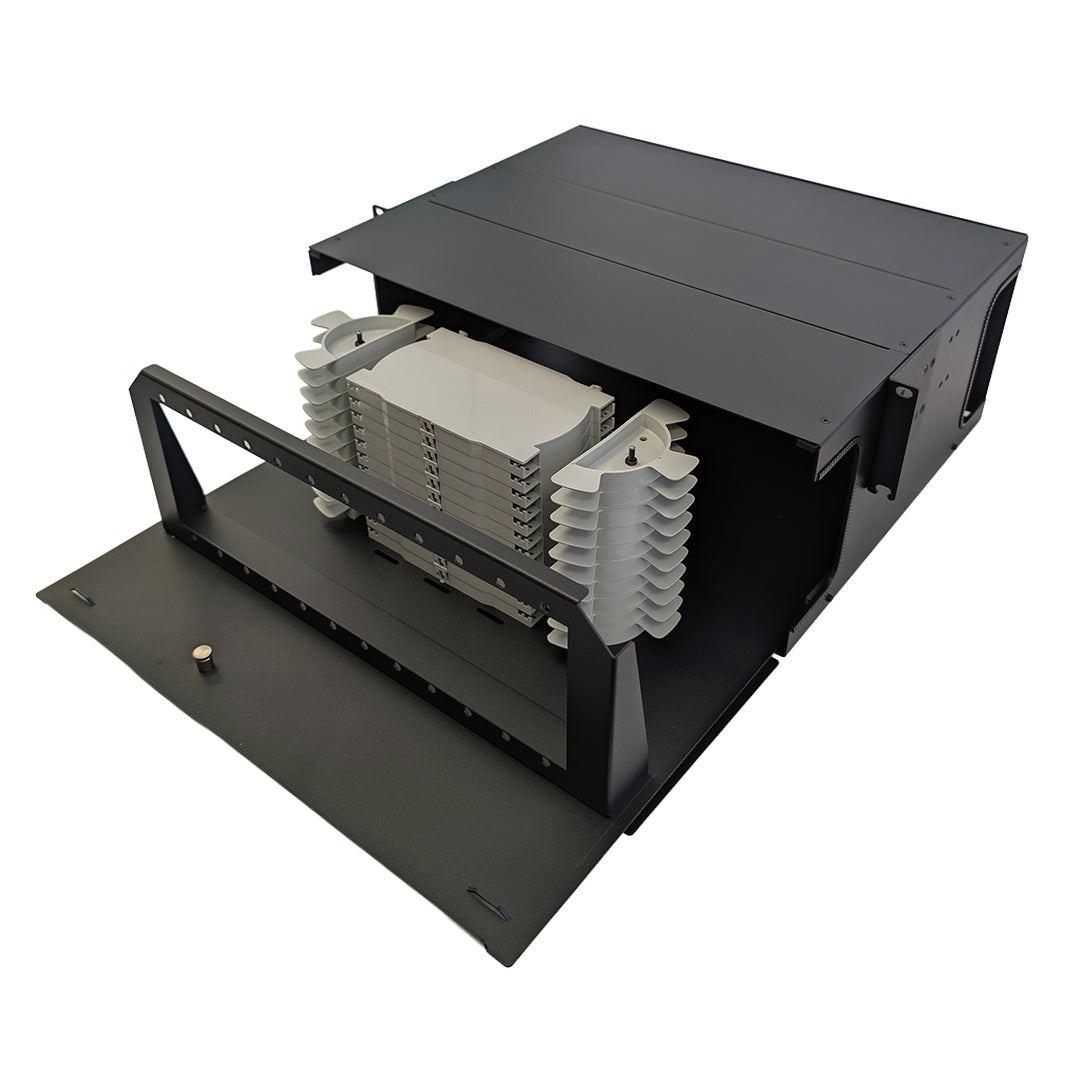 4U Premium LGX Style Sliding Panel (holds 12 cassettes) - Black – Generic – LGX Fiber Optic Patch Panels, Cassettes & Enclosures (photo 3)