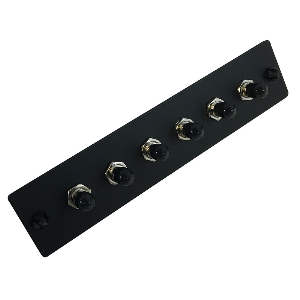 Loaded Adapter Panel with 6x Simplex ST/UPC SM/MM (Non-LGX) - Black – Generic – Non-LGX Fiber Optic Patch Panels & Enclosures (photo 2)
