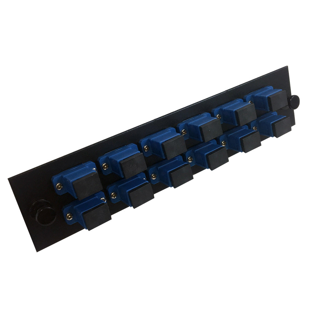 Loaded Adapter Panel with 12x Simplex SC/UPC Singlemode (Non-LGX) - Black – Generic