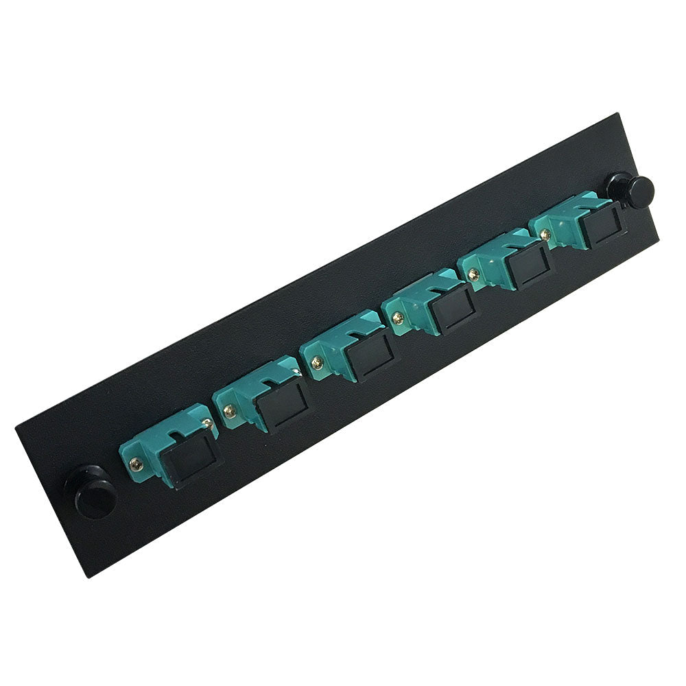 Loaded Adapter Panel with 6x Simplex SC/PC Multimode 10G (Non-LGX) - Black – Generic