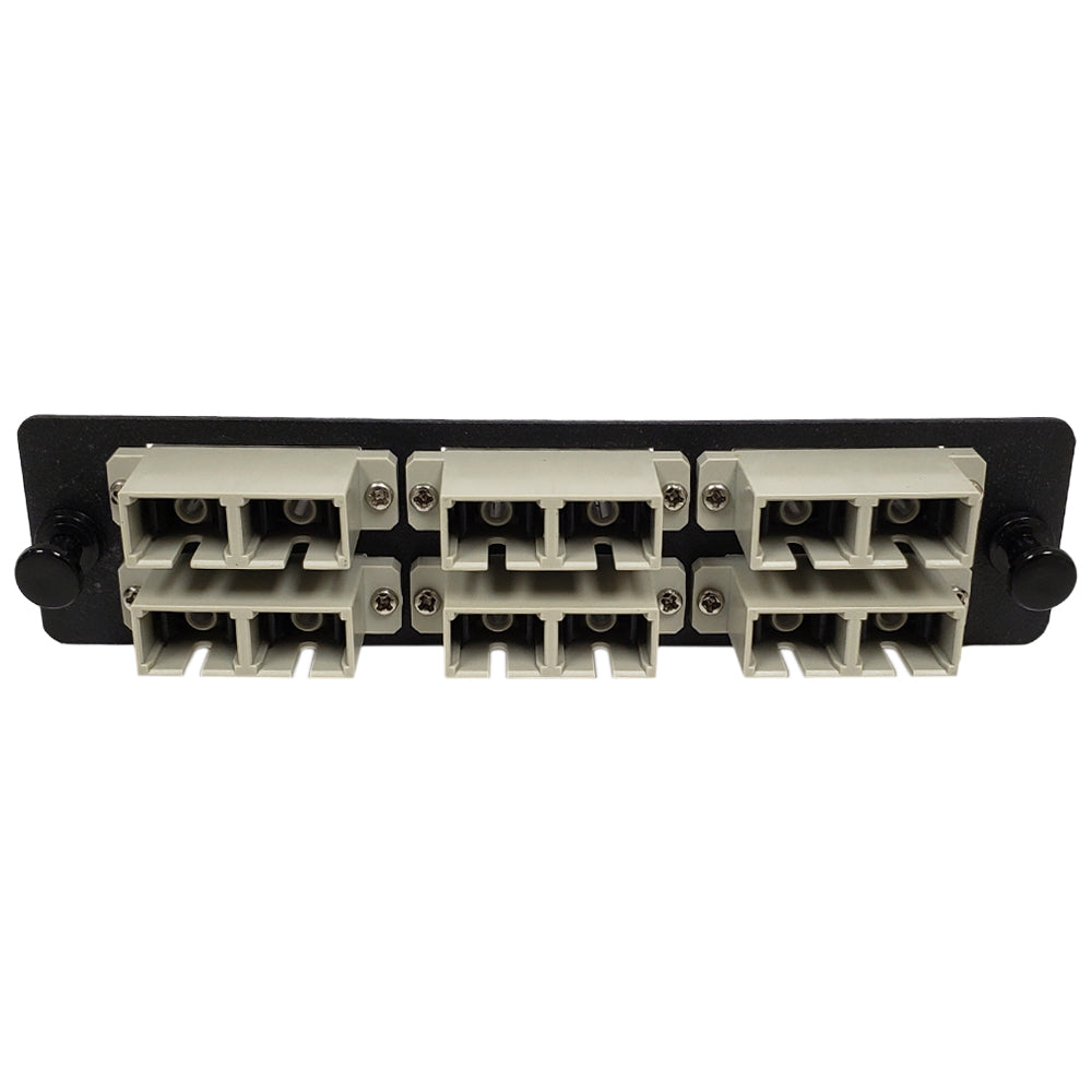 Loaded LGX Adapter Panel with 6x Duplex SC/PC Multimode - Black – Generic – LGX Fiber Optic Patch Panels, Cassettes & Enclosures (photo 2)