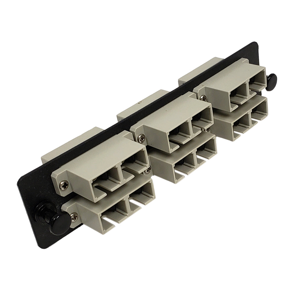 Loaded LGX Adapter Panel with 6x Duplex SC/PC Multimode - Black – Generic