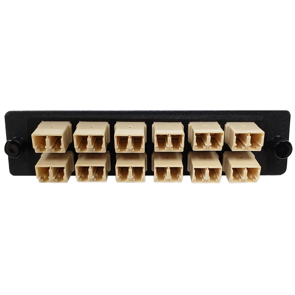 Loaded LGX Adapter Panel with 12x Duplex LC/PC Multimode - Black – Generic – LGX Fiber Optic Patch Panels, Cassettes & Enclosures (photo 2)