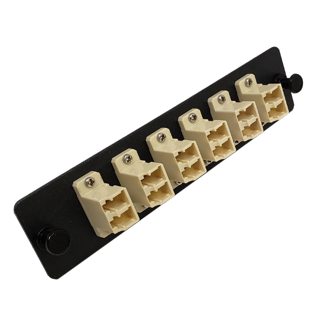Loaded LGX Adapter Panel with 6x Duplex LC/PC Multimode - Black – Generic