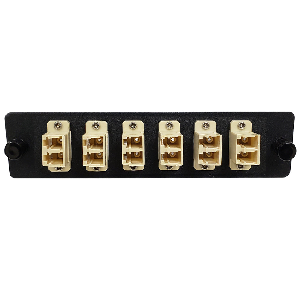 Loaded LGX Adapter Panel with 6x Duplex LC/PC Multimode - Black – Generic – LGX Fiber Optic Patch Panels, Cassettes & Enclosures (photo 2)