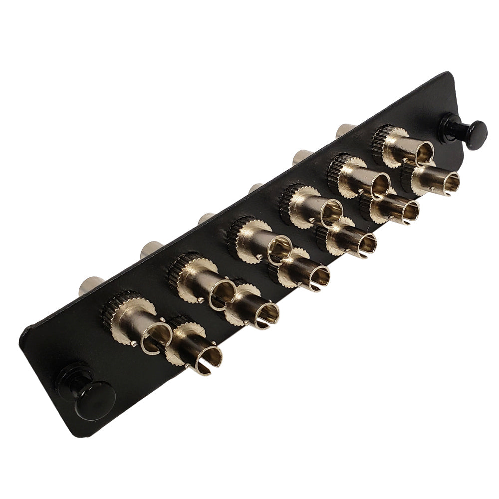 Loaded LGX Adapter Panel with 12x Simplex ST/UPC SM/MM - Black – Generic