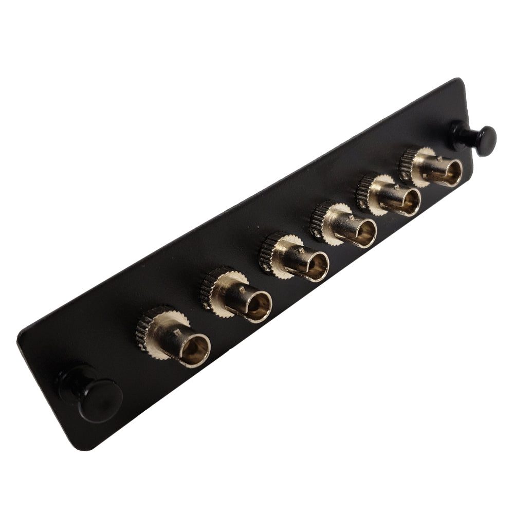 Loaded LGX Adapter Panel with 6x Simplex ST/UPC SM/MM - Black – Generic