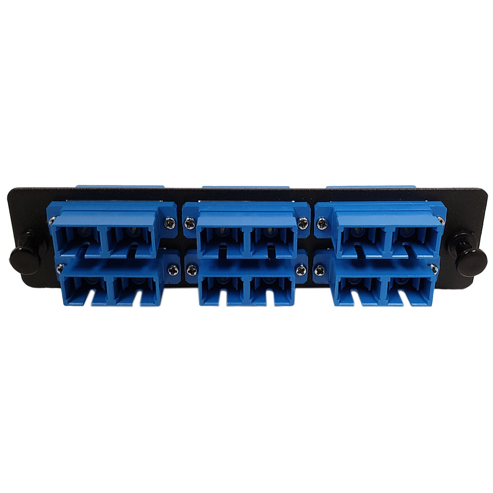Loaded LGX Adapter Panel with 6x Duplex SC/UPC Singlemode - Black – Generic – LGX Fiber Optic Patch Panels, Cassettes & Enclosures (photo 2)