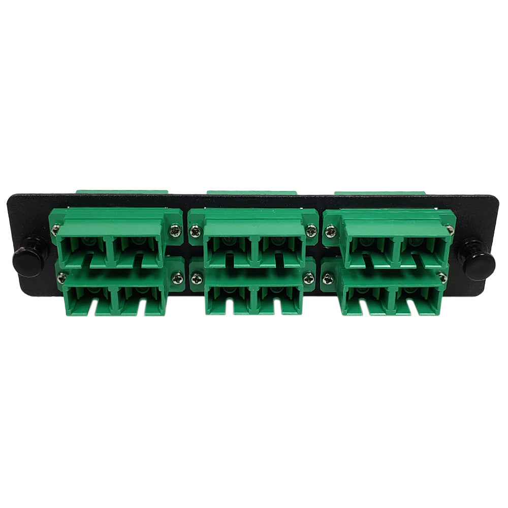 Loaded LGX Adapter Panel with 6x Duplex SC/APC Singlemode - Black – Generic – LGX Fiber Optic Patch Panels, Cassettes & Enclosures (photo 2)