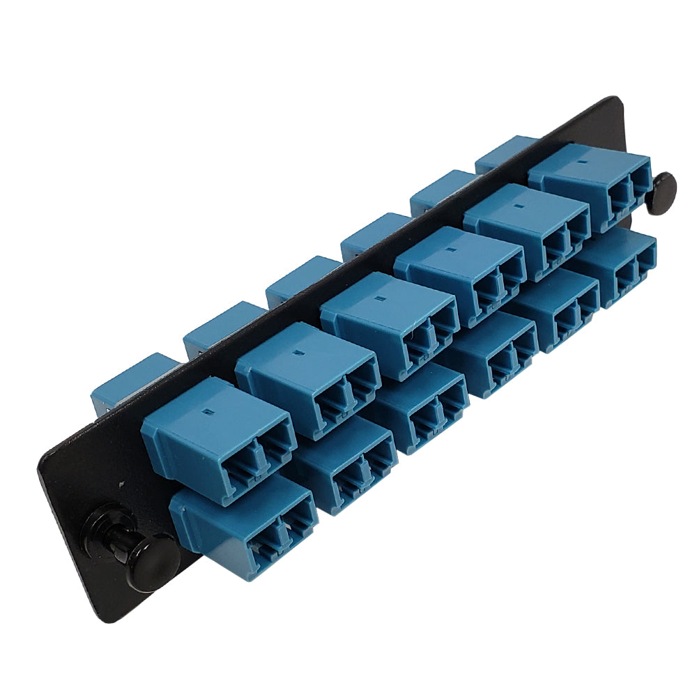 Loaded LGX Adapter Panel with 12x Duplex LC/UPC Singlemode - Black – Generic – LGX Fiber Optic Patch Panels, Cassettes & Enclosures