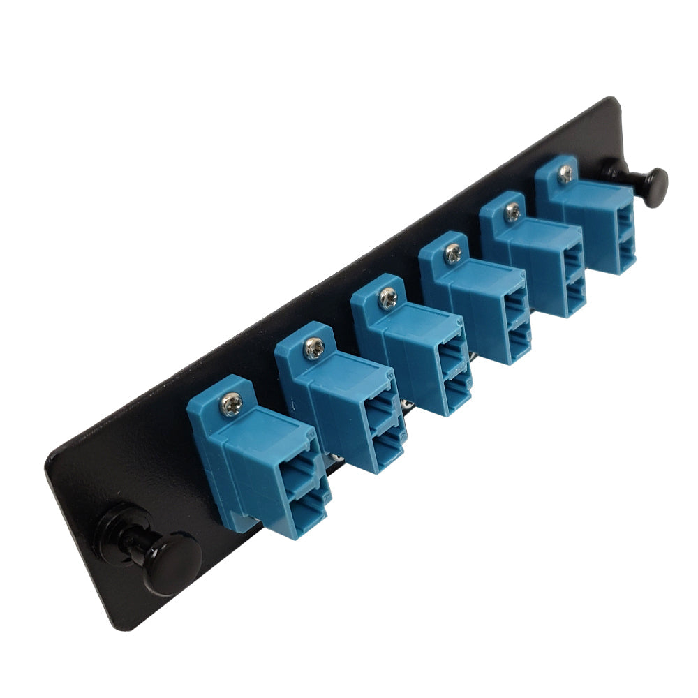 Loaded LGX Adapter Panel with 6x Duplex LC/UPC Singlemode - Black – Generic – LGX Fiber Optic Patch Panels, Cassettes & Enclosures