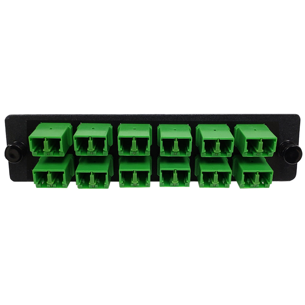Loaded LGX Adapter Panel with 12x Duplex LC/APC Singlemode - Black – Generic – LGX Fiber Optic Patch Panels, Cassettes & Enclosures (photo 2)
