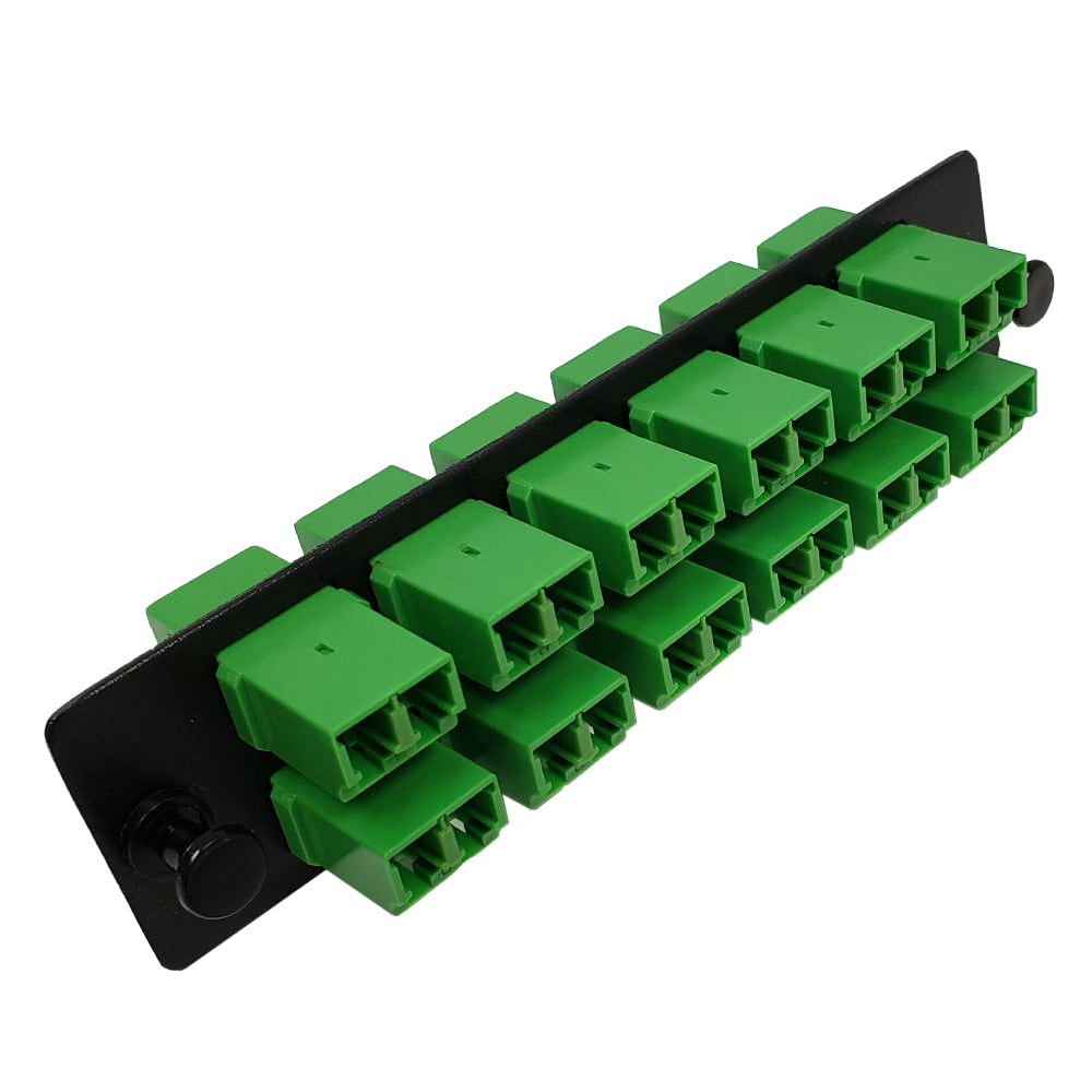 Loaded LGX Adapter Panel with 12x Duplex LC/APC Singlemode - Black – Generic – LGX Fiber Optic Patch Panels, Cassettes & Enclosures