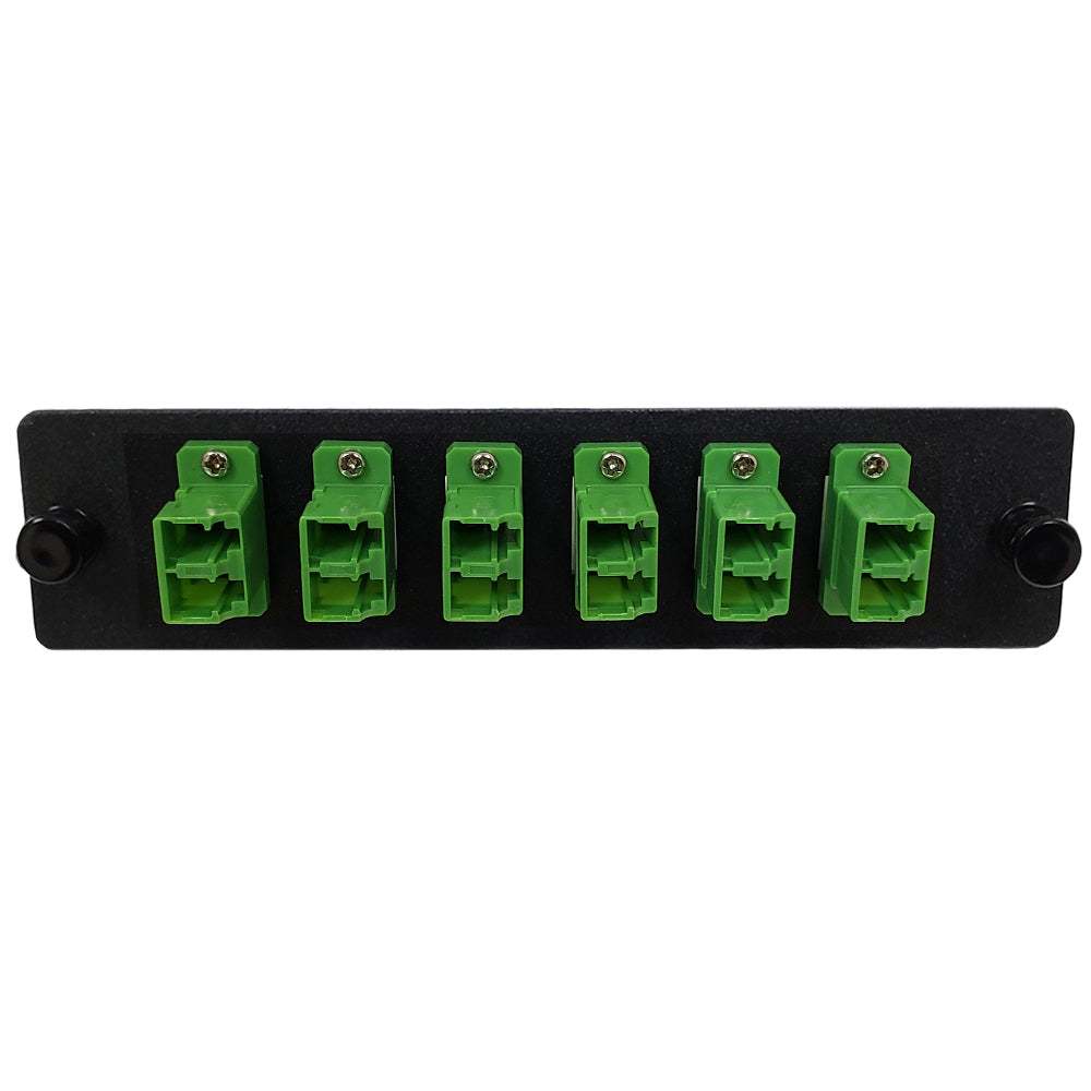 Loaded LGX Adapter Panel with 6x Duplex LC/APC Singlemode - Black – Generic – LGX Fiber Optic Patch Panels, Cassettes & Enclosures (photo 2)