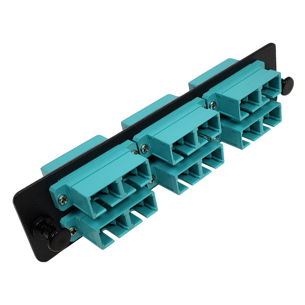 Loaded LGX Adapter Panel with 6x Duplex SC/PC Multimode 10G - Black – Generic – LGX Fiber Optic Patch Panels, Cassettes & Enclosures