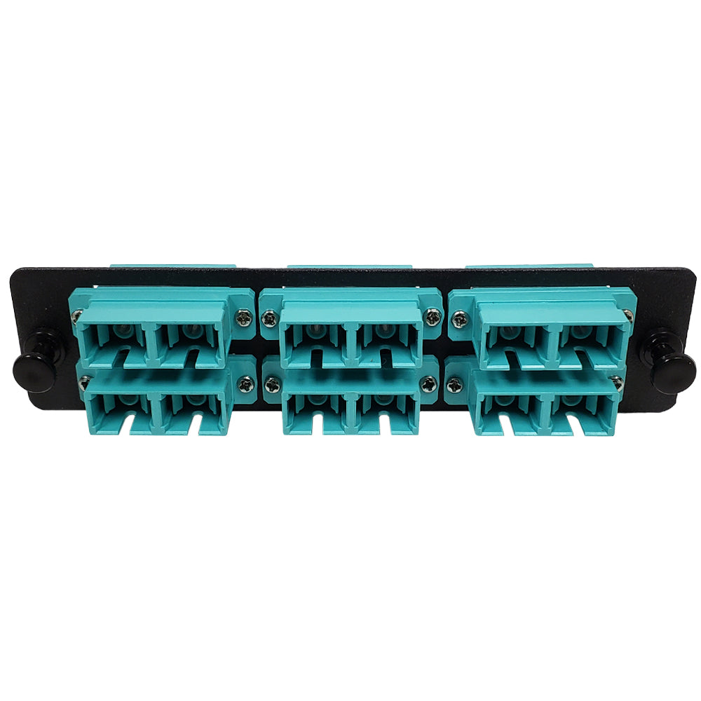 Loaded LGX Adapter Panel with 6x Duplex SC/PC Multimode 10G - Black – Generic – LGX Fiber Optic Patch Panels, Cassettes & Enclosures (photo 2)