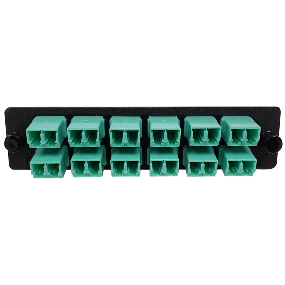 Loaded LGX Adapter Panel with 12x Duplex LC/PC Multimode 10G - Black – Generic – LGX Fiber Optic Patch Panels, Cassettes & Enclosures (photo 2)
