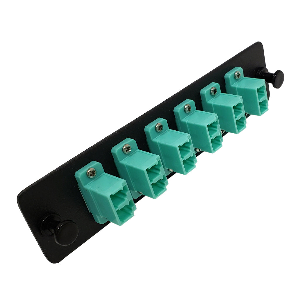 Loaded LGX Adapter Panel with 6x Duplex LC/PC Multimode 10G - Black – Generic