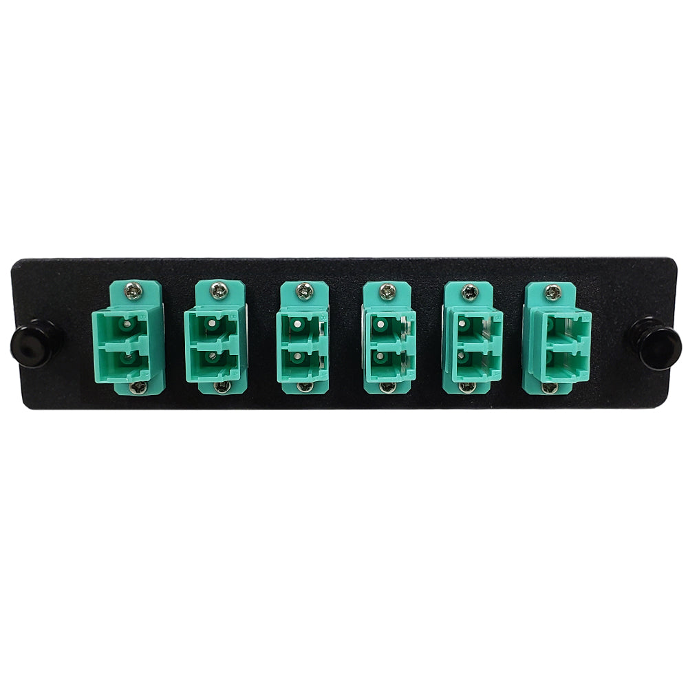 Loaded LGX Adapter Panel with 6x Duplex LC/PC Multimode 10G - Black – Generic – LGX Fiber Optic Patch Panels, Cassettes & Enclosures (photo 2)