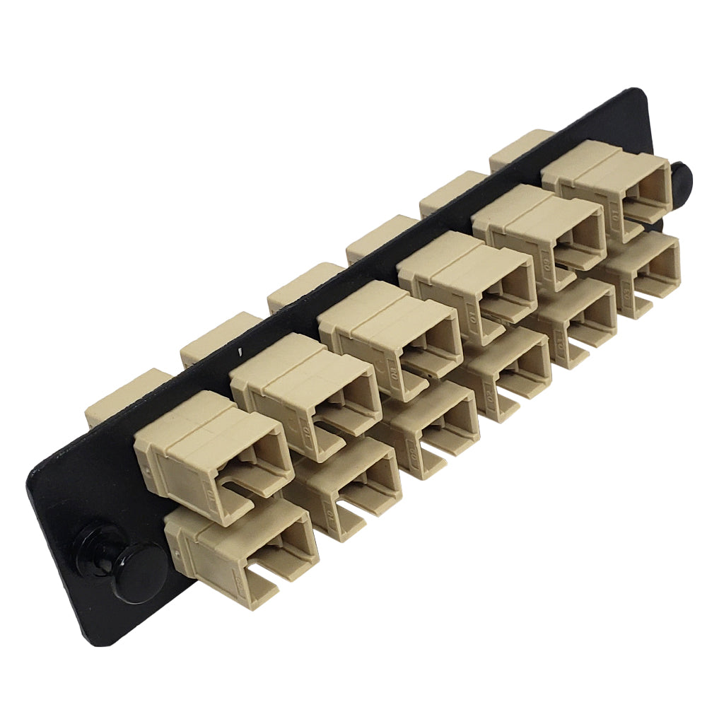 Loaded LGX Adapter Panel with 12x Simplex SC/PC Multimode - Black – Generic
