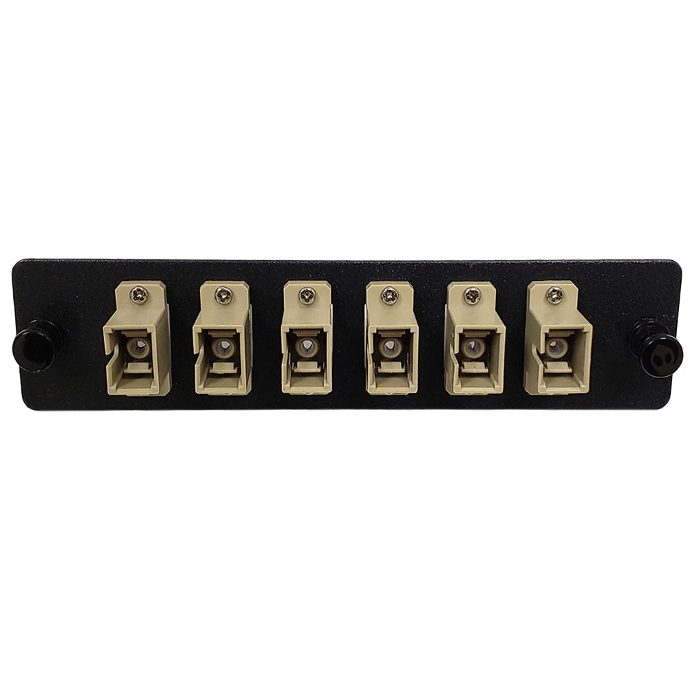 Loaded LGX Adapter Panel with 6x Simplex SC/PC Multimode - Black – Generic – LGX Fiber Optic Patch Panels, Cassettes & Enclosures (photo 2)