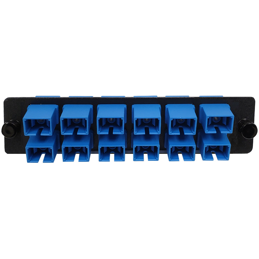 Loaded LGX Adapter Panel with 12x Simplex SC/UPC Singlemode - Black – Generic – LGX Fiber Optic Patch Panels, Cassettes & Enclosures (photo 2)
