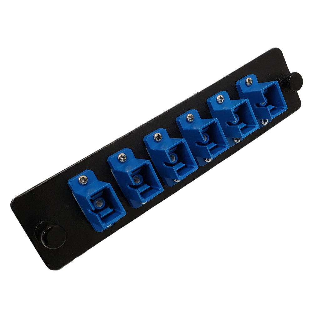 Loaded LGX Adapter Panel with 6x Simplex SC/UPC Singlemode - Black – Generic