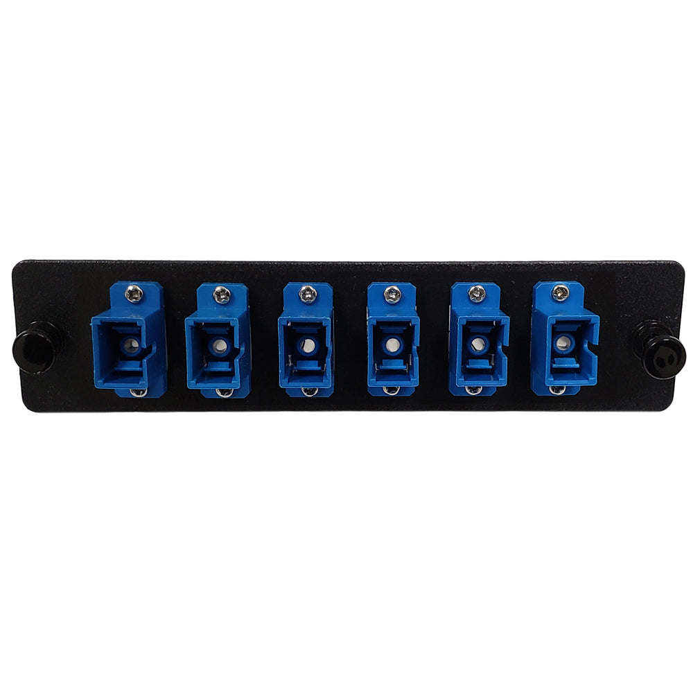 Loaded LGX Adapter Panel with 6x Simplex SC/UPC Singlemode - Black – Generic – LGX Fiber Optic Patch Panels, Cassettes & Enclosures (photo 2)