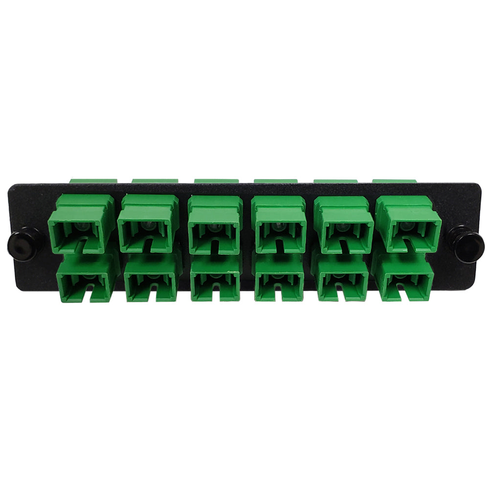 Loaded LGX Adapter Panel with 12x Simplex SC/APC Singlemode - Black – Generic – LGX Fiber Optic Patch Panels, Cassettes & Enclosures (photo 2)