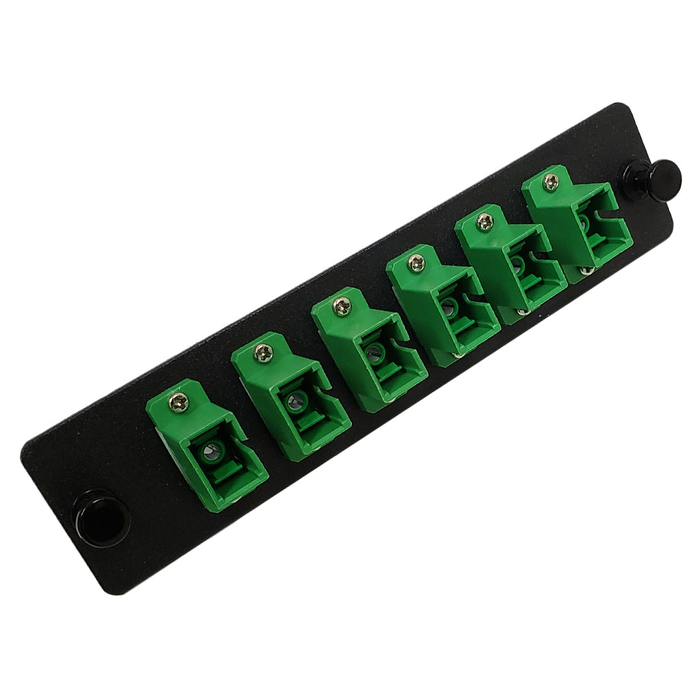 Loaded LGX Adapter Panel with 6x Simplex SC/APC Singlemode - Black – Generic