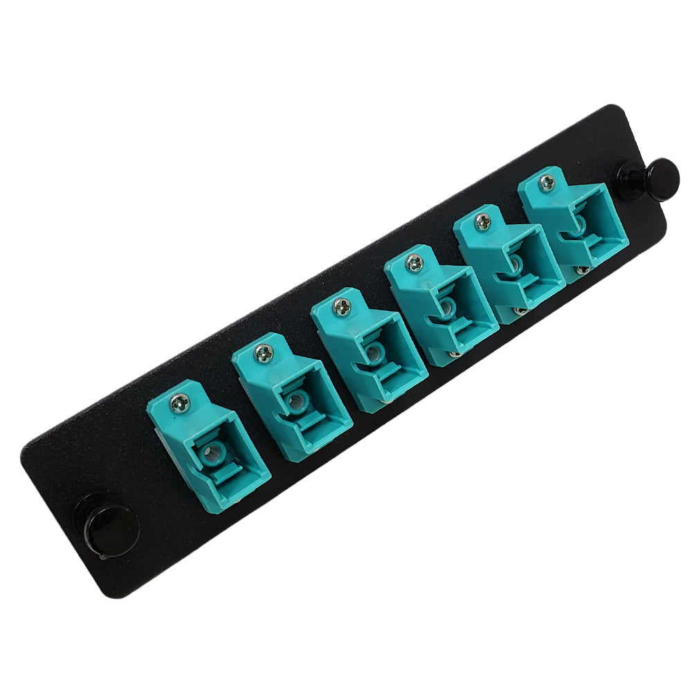 Loaded LGX Adapter Panel with 6x Simplex SC/PC Multimode 10G - Black – Generic