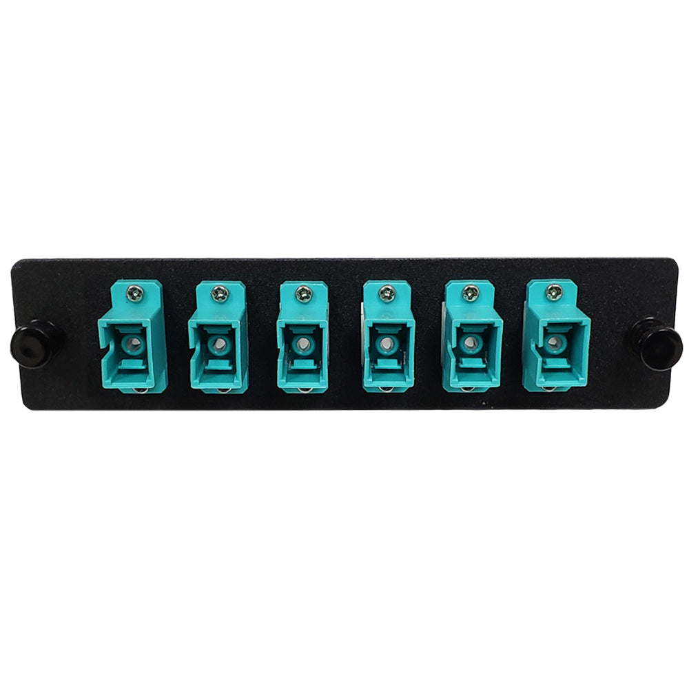 Loaded LGX Adapter Panel with 6x Simplex SC/PC Multimode 10G - Black – Generic – LGX Fiber Optic Patch Panels, Cassettes & Enclosures (photo 2)