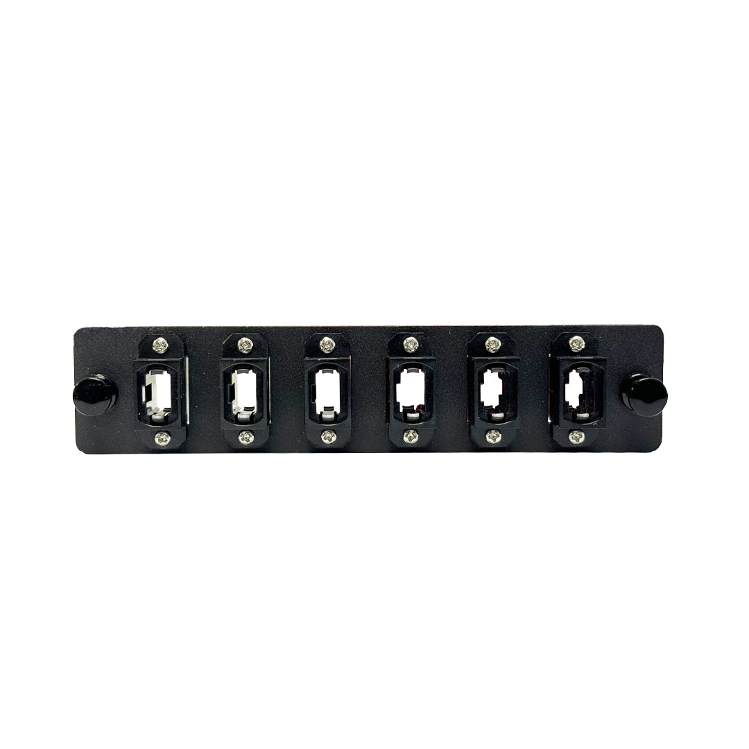 Loaded LGX Adapter Panel with 6x 12F MTP (Key Up/Key Down) SM/MM - Black – Generic – LGX Fiber Optic Patch Panels, Cassettes & Enclosures (photo 2)