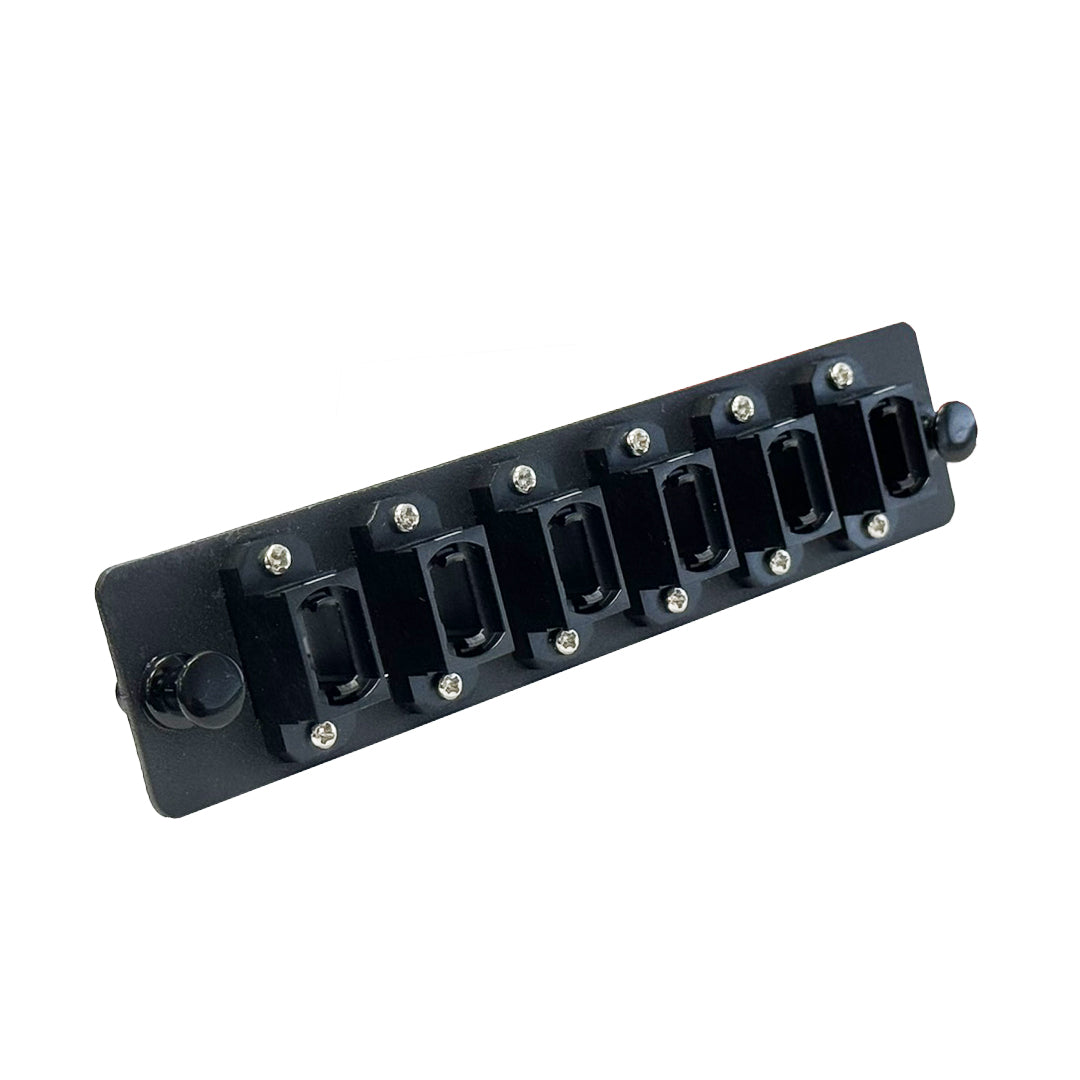 Loaded LGX Adapter Panel with 6x 12F MTP (Key Up/Key Down) SM/MM - Black – Generic