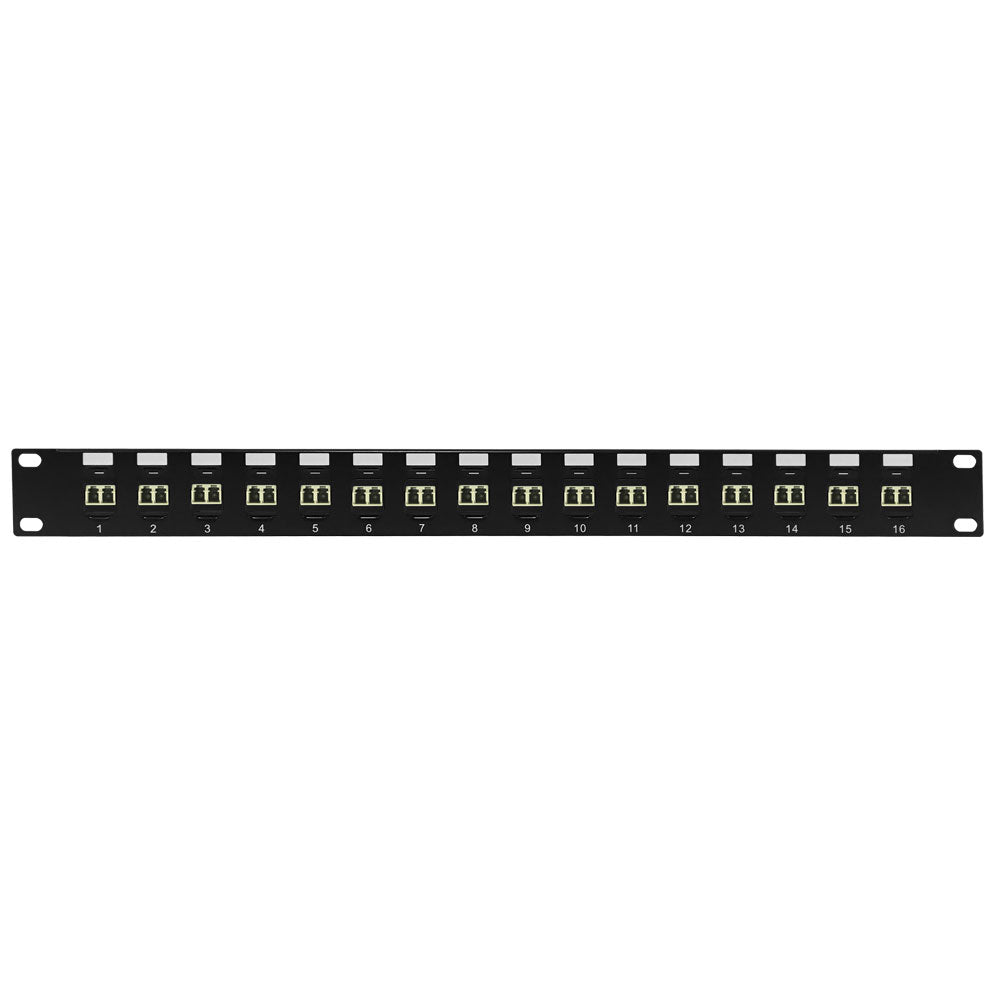 16 Port LC/LC Multimode 62.5u Duplex Patch Panel - 19" Rackmount 1U – Generic – Fiber Optic Patch Panels