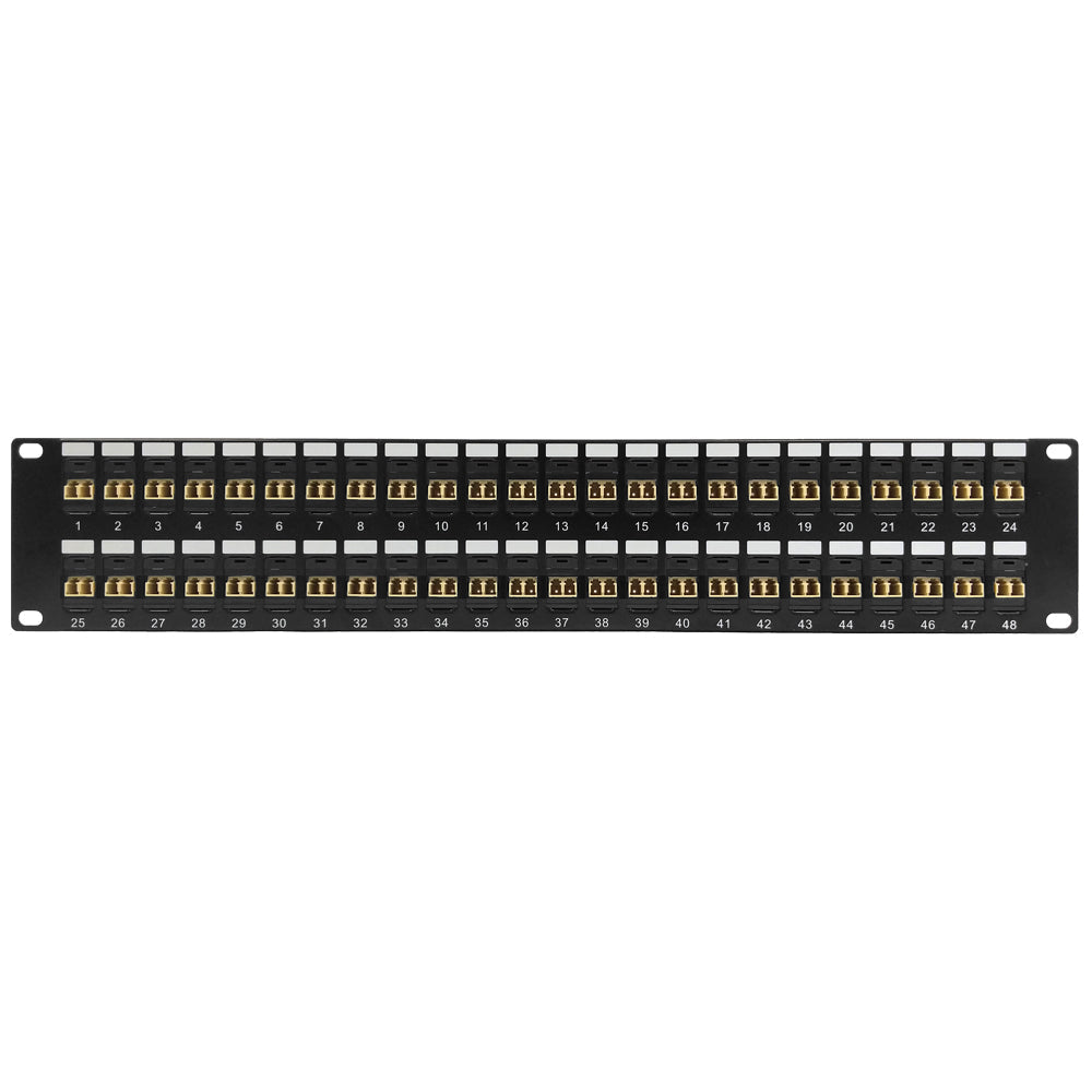 48 Port LC/LC Multimode 62.5u Duplex Patch Panel - 19" Rackmount 2U – Generic – Fiber Optic Patch Panels