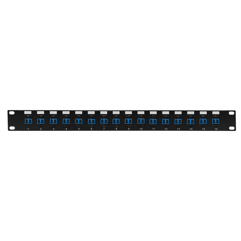 16 Port LC/LC Singlemode 9u Duplex Patch Panel - 19" Rackmount 1U – Generic – Fiber Optic Patch Panels