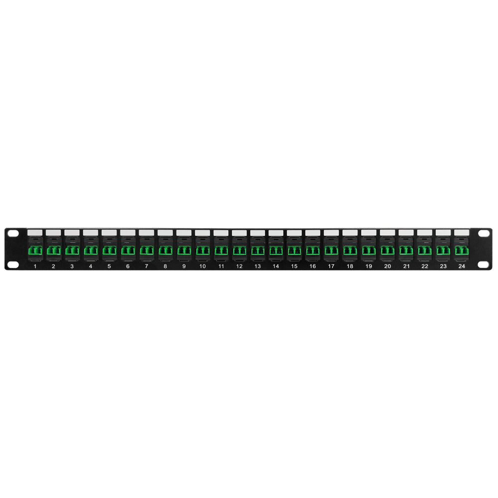 24 Port LC/LC APC Singlemode 9u Duplex Patch Panel - 19" Rackmount 1U – Generic – Fiber Optic Patch Panels