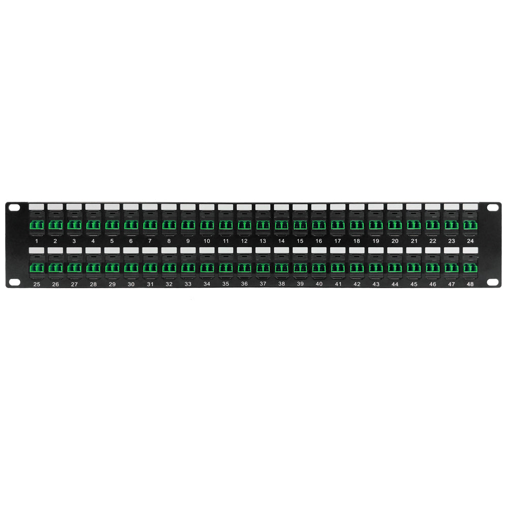 48 Port LC/LC APC Singlemode 9u Duplex Patch Panel - 19" Rackmount 2U – Generic – Fiber Optic Patch Panels