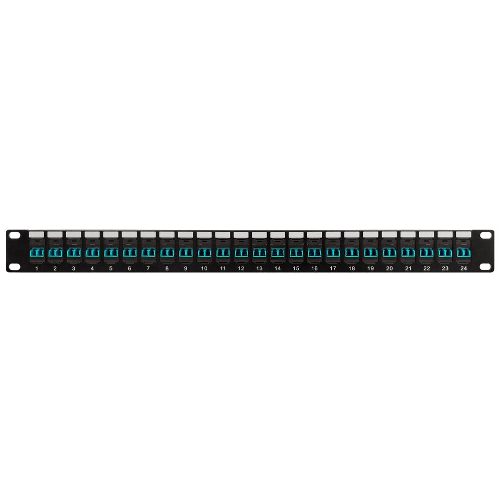 24 Port LC/LC Multimode 50u OM3/4 Duplex Patch Panel - 19" Rackmount 1U – Generic – Fiber Optic Patch Panels