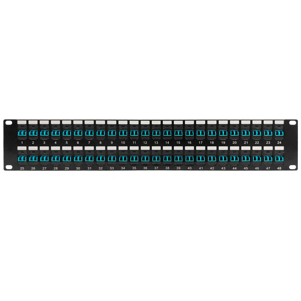 48 Port LC/LC Multimode 50u OM3/4 Duplex Patch Panel - 19" Rackmount 2U – Generic