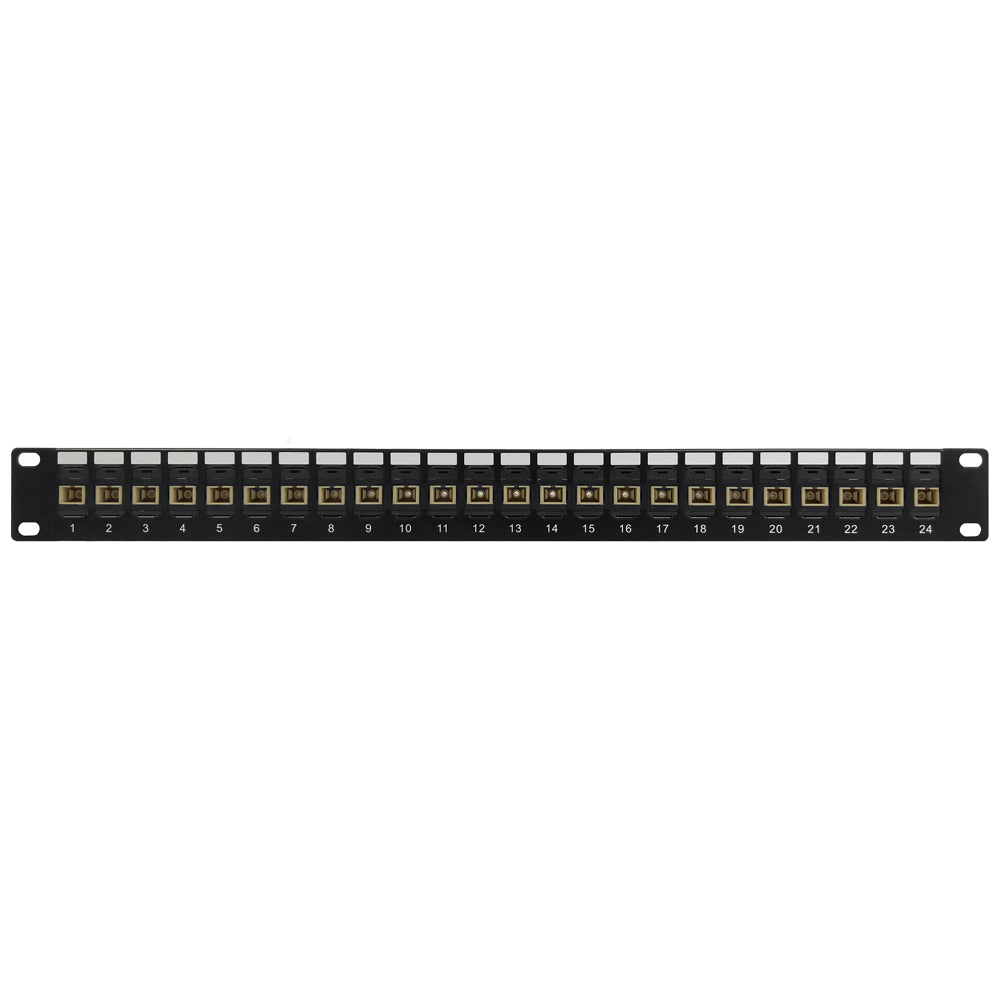 24 Port SC/SC Multimode 62.5u Simplex Patch Panel - 19" Rackmount 1U – Generic – Fiber Optic Patch Panels