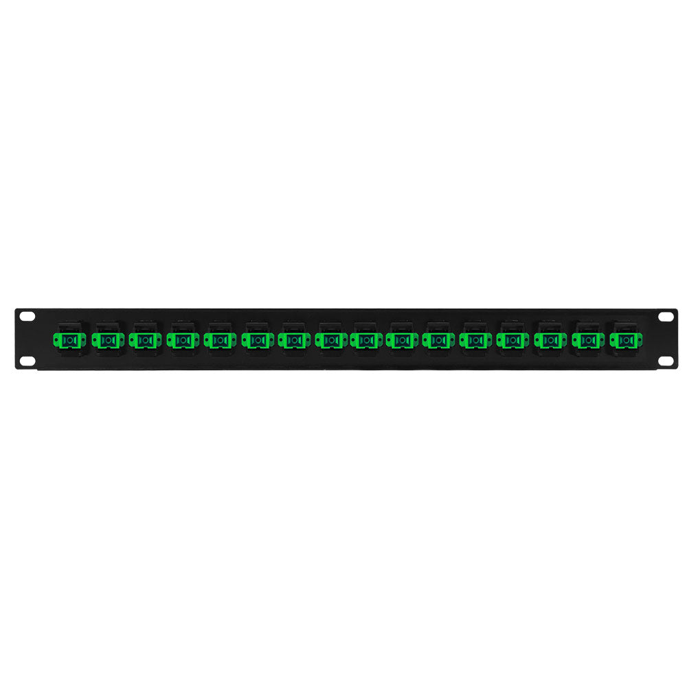 16 Port SC/SC APC Singlemode 9u Simplex Patch Panel - 19" Rackmount 1U – Generic – Fiber Optic Patch Panels (photo 2)