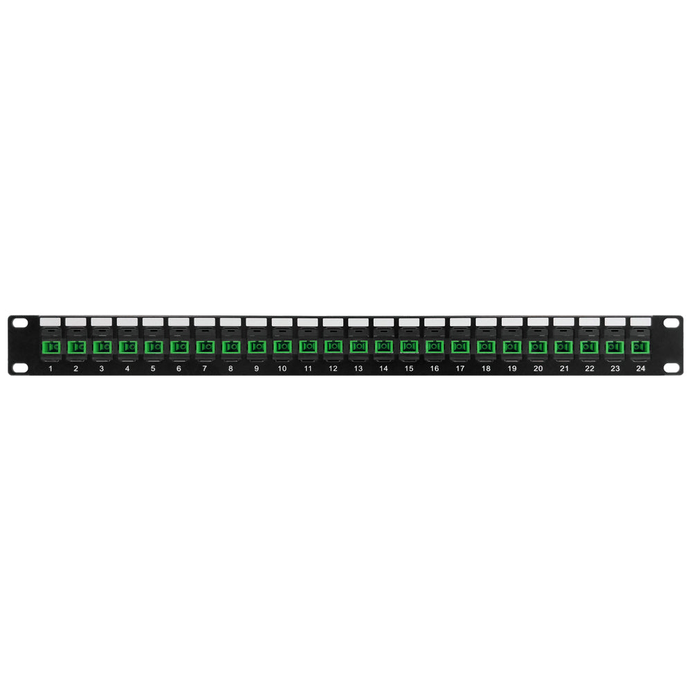 24 Port SC/SC APC Singlemode 9u Simplex Patch Panel - 19" Rackmount 1U – Generic