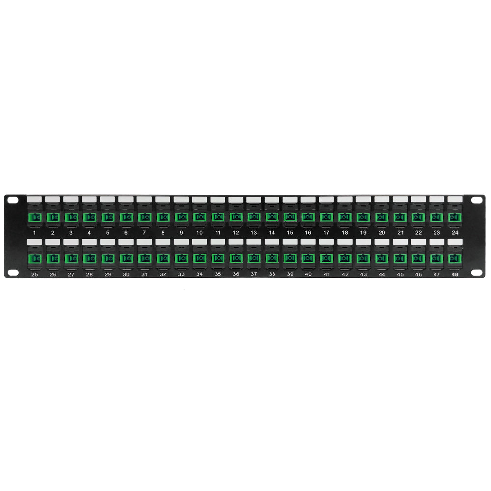 48 Port SC/SC APC Singlemode 9u Simplex Patch Panel - 19" Rackmount 2U – Generic