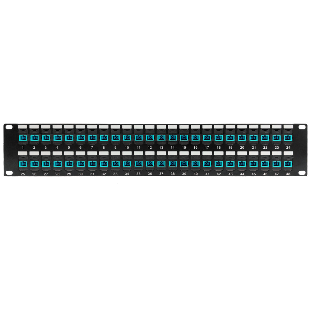 48 Port SC/SC Multimode 50u OM3/4 Simplex Patch Panel - 19" Rackmount 2U – Generic – Fiber Optic Patch Panels